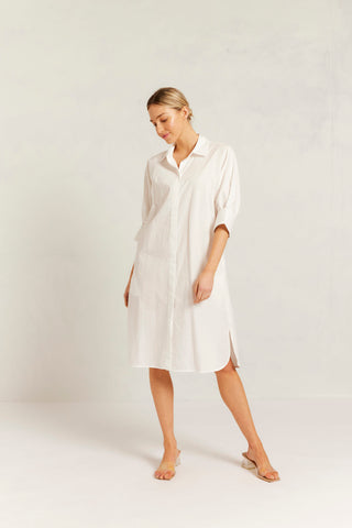 Briar Pima Cotton Dress in White