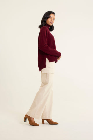 Toastie Merino Cashmere Polo In Windsor Wine