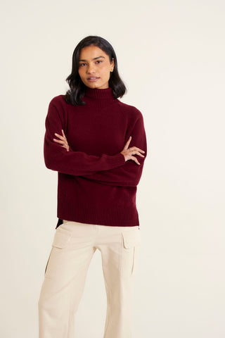 Toastie Merino Cashmere Polo In Windsor Wine
