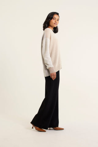 Hudson Cashmere Sweater In Biscuit