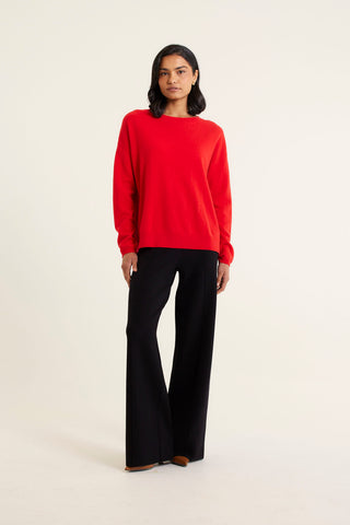 Roosevelt Merino Cashmere Sweater In Red