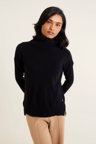 Toastie Merino Cashmere Polo In Black