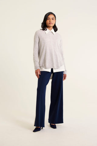 Baby Belle Cashmere Sweater In Derby Grey
