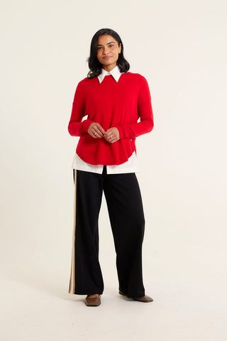 Baby Belle Cashmere Sweater In China Red
