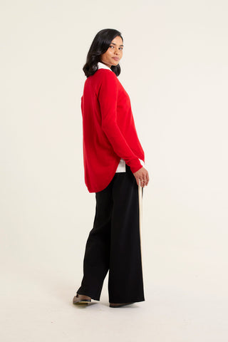 Baby Belle Cashmere Sweater In China Red