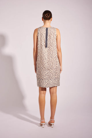 Lenna Linen Dress in Animal