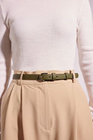 Bertie Belt in Olive Leather