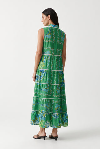 Angelica Ramie Dress in Santa Barbara Print