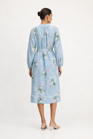 Antonia Ramie Dress In Wild Lace