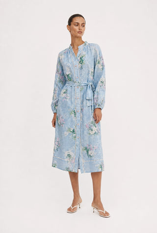 Antonia Ramie Dress In Wild Lace