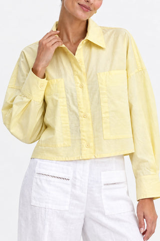 Avalon Cotton Bomber Jacket Lemon