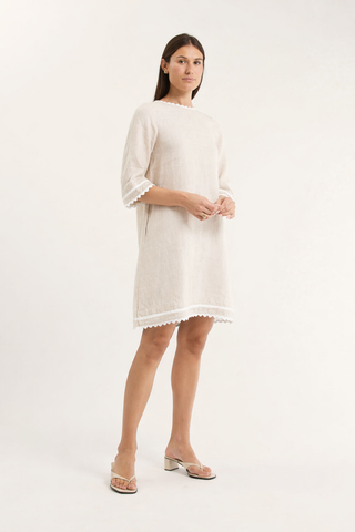 Claire Linen Dress in String