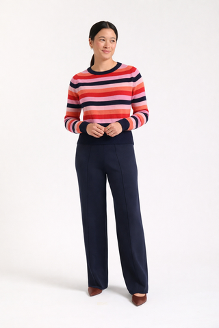 Aveline Merino Cashmere Sweater  In Navy