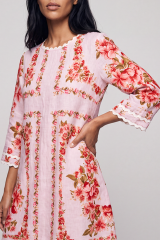 Claire Linen Dress In Portofino