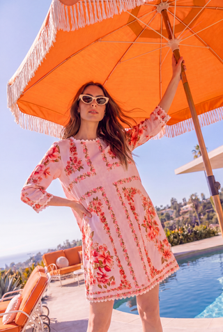 Claire Linen Dress In Portofino