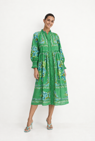Clara Ramie Dress in Santa Barbara Print