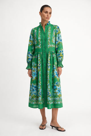 Clara Ramie Dress in Santa Barbara Print
