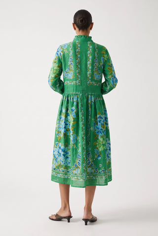 Clara Ramie Dress in Santa Barbara Print