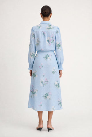Cote D'Azur Ramie Skirt In Wild Lace