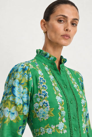 Clara Ramie Dress in Santa Barbara Print