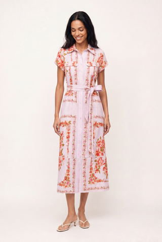 Estella Linen Dress In Portofino