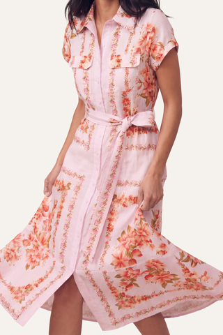 Estella Linen Dress In Portofino