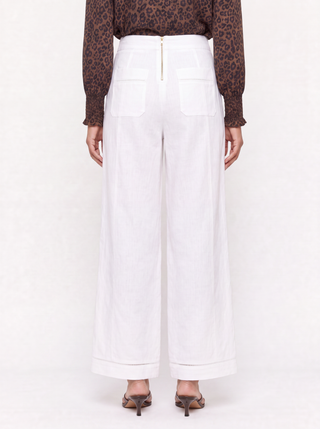 Florence Linen Pant In White