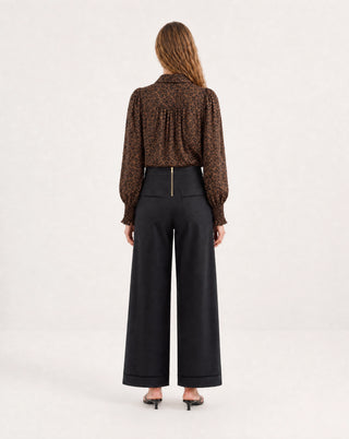 Florence Linen Pant In Black
