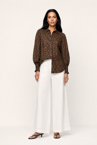 Florence Linen Pant In White