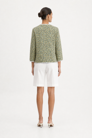 Daisy Cotton Jacket In Blue Floral