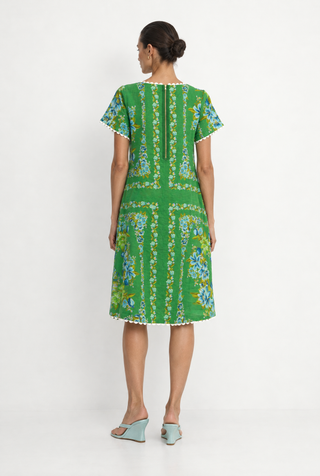 Hallie Linen Dress In Santa Barbara