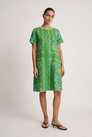 Hallie Linen Dress In Santa Barbara