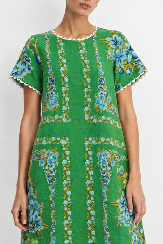 Hallie Linen Dress In Santa Barbara