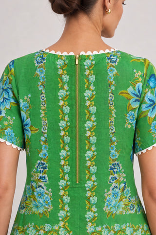 Hallie Linen Dress In Santa Barbara