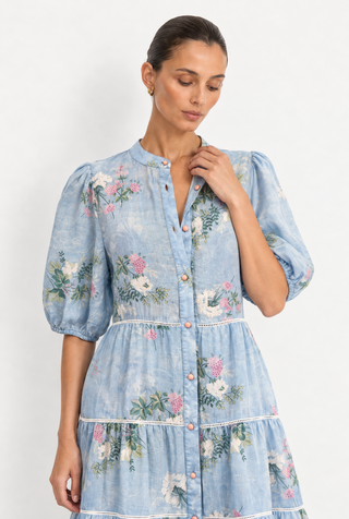 Martina Ramie Dress in Wild Lace