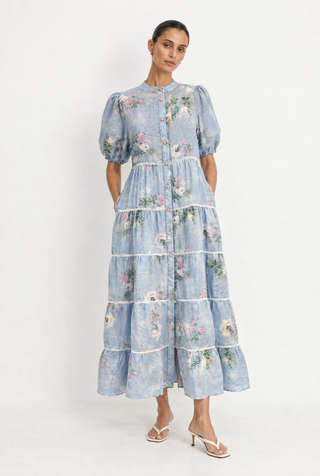 Martina Ramie Dress in Wild Lace