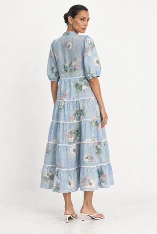 Martina Ramie Dress in Wild Lace