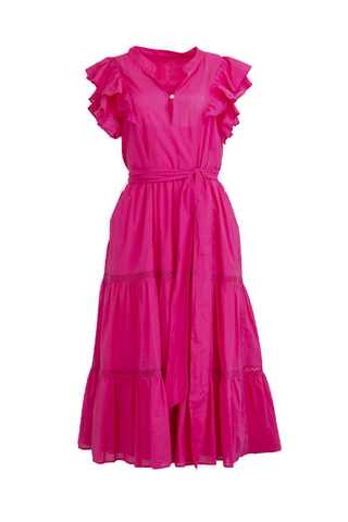 Mayfair Dress in Hibiscus Voile