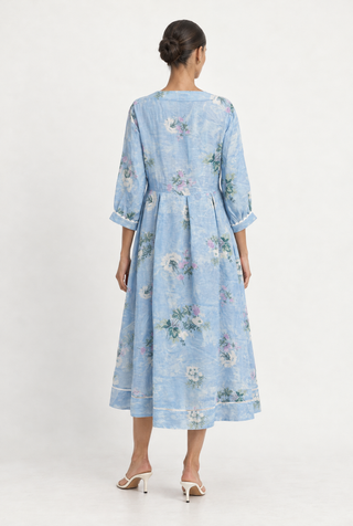 Milos Ramie Dress In Wild Lace