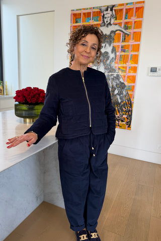 Orla Pant In Corduroy in Navy