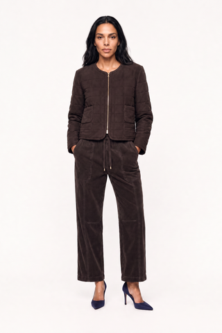 Orla Pant In Corduroy in Choc