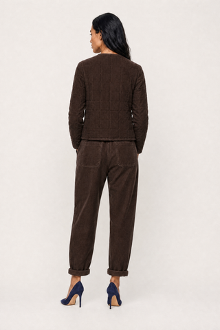 Orla Pant In Corduroy in Choc