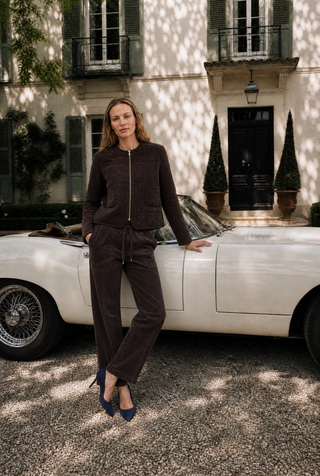Orla Pant In Corduroy in Choc