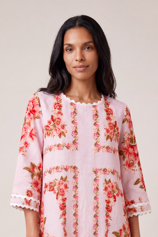 Claire Linen Dress In Portofino