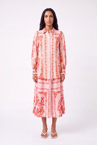 WILLA SHIRT IN RAMIE PINK PORTOFINO