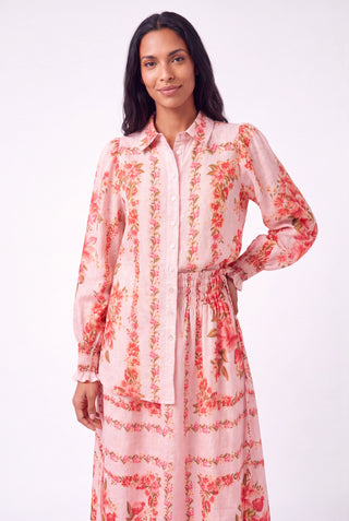WILLA SHIRT IN RAMIE PINK PORTOFINO