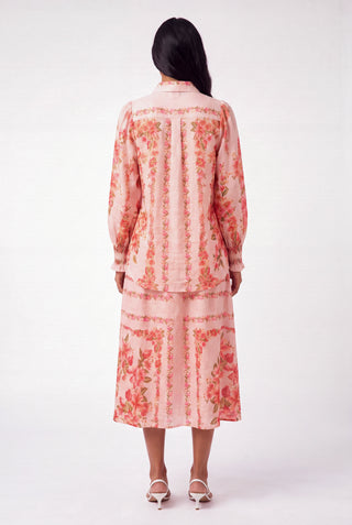 WILLA SHIRT IN RAMIE PINK PORTOFINO
