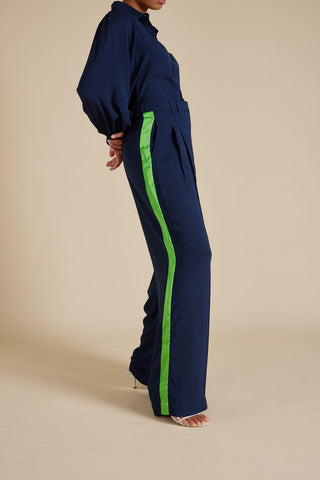 Alissa Pant in Navy/Ivy