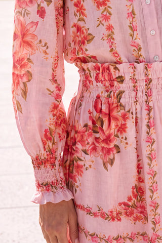 WILLA SHIRT IN RAMIE PINK PORTOFINO