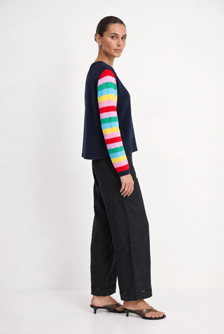 Tilly Cotton Sweater in Navy